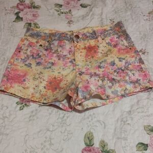 Floral Print Women's Jean Shorts
